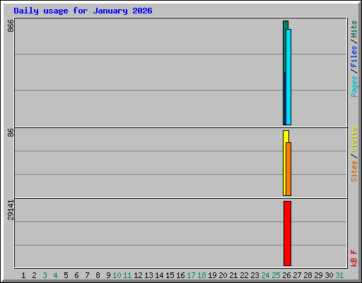Daily usage for January 2026