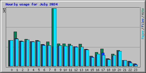 Hourly usage for July 2024