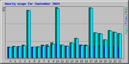 Hourly usage for September 2024