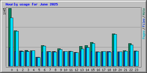 Hourly usage for June 2025